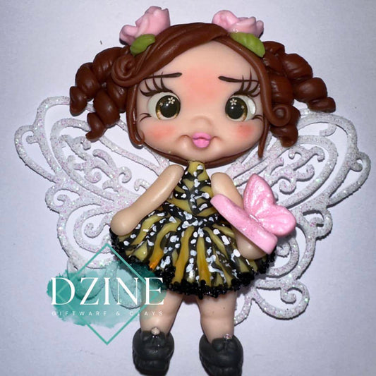 Fairy with pink butterfly