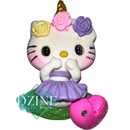 Purple Kitty with heart