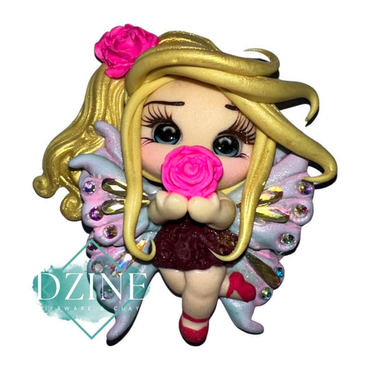 Fairy with blue clay wings