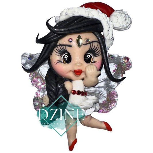 Christmas fairy with silver wings