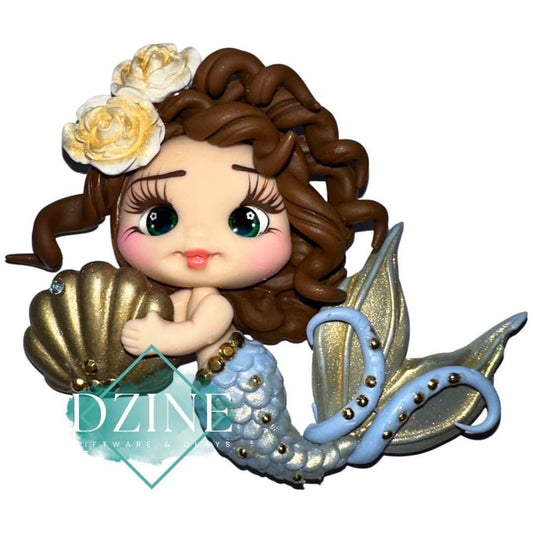 Light blue mermaid by Leina