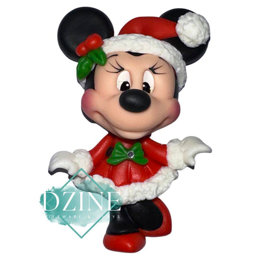 Christmas Miss Mouse with mistletoe on hat