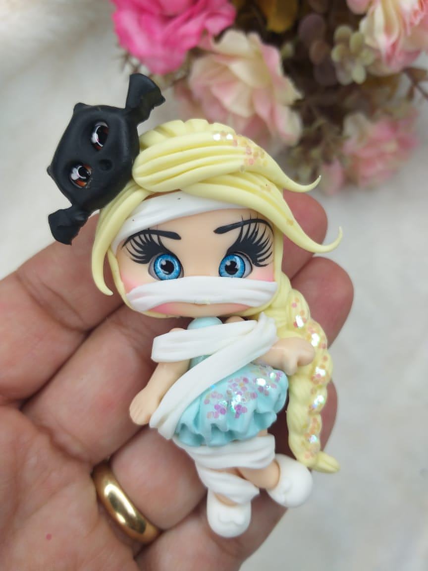 Mummy snow princess with bat