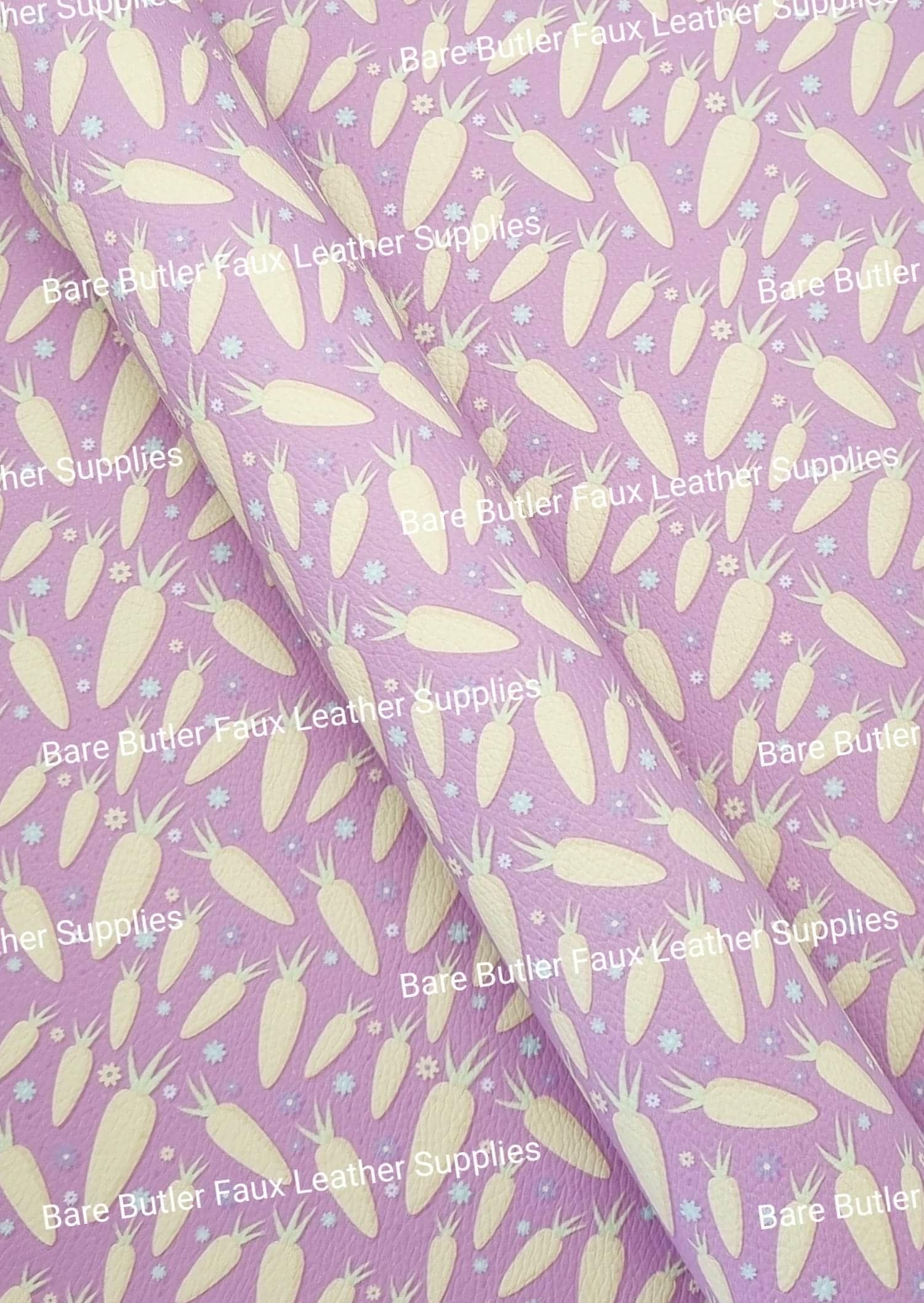 Golden Carrots Litchi - basket, Bunny, bunny Feet, Carrot, duck, duckling, ears, Easter, Easter Parade, Fairies, Fairy, Faux, Faux Leather, hop, Leather, leatherette, Litchi, rabbit - Bare Butler Faux Leather Supplies 