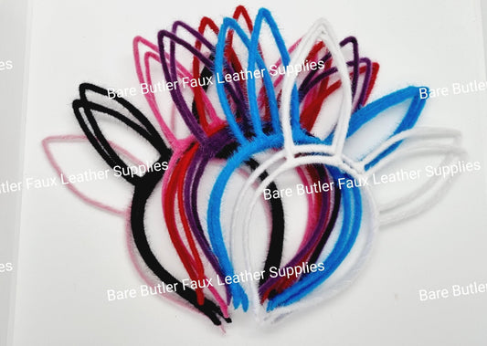 Bunny Ear Headbands - Bunny, ear, Easter, headband, Rabbit - Bare Butler Faux Leather Supplies 