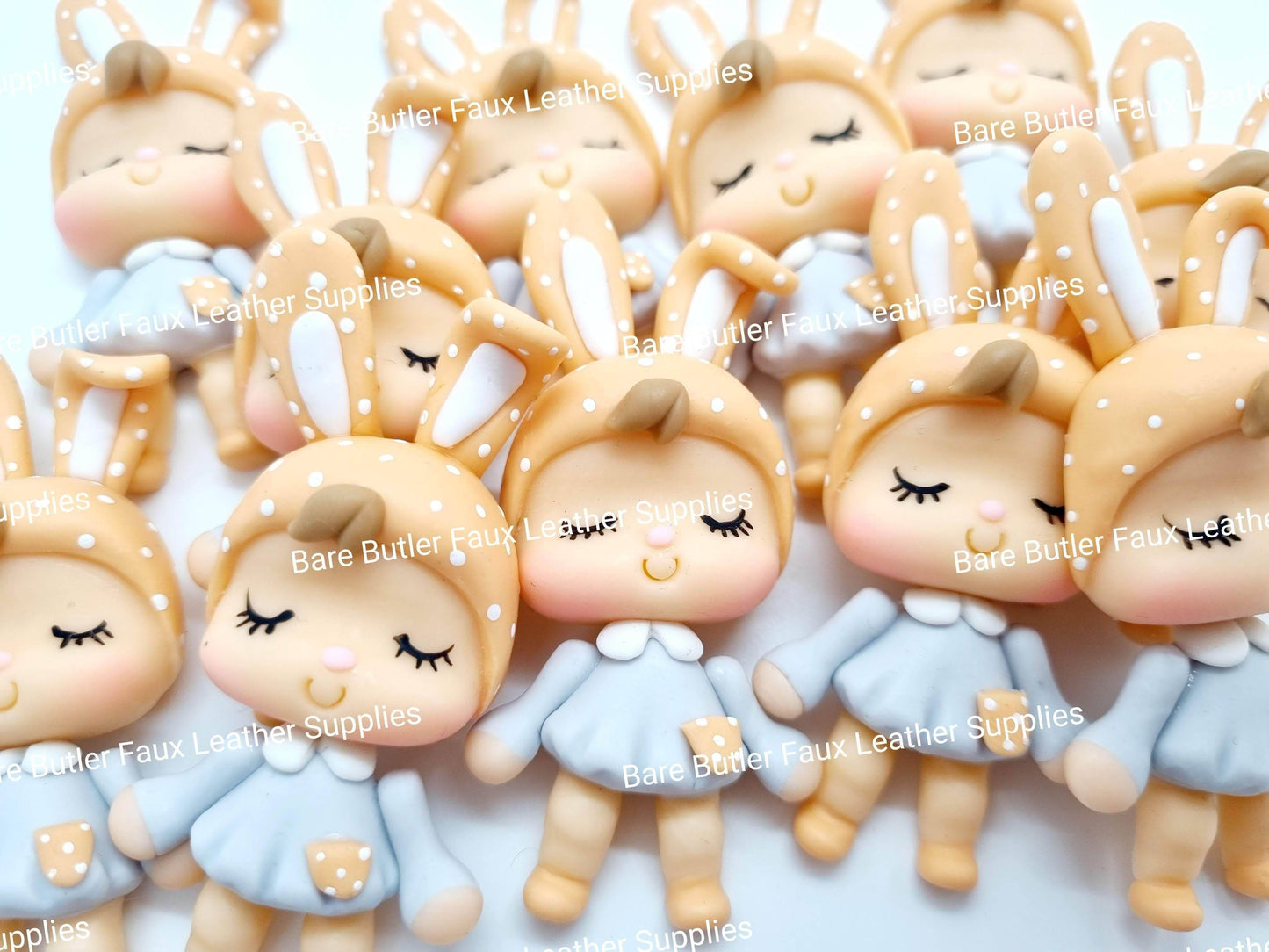 Bunny Girl Peach - Bunny, Clay, Clays - Bare Butler Faux Leather Supplies 