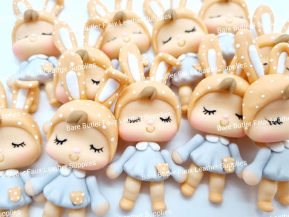Bunny Girl Peach - Bunny, Clay, Clays - Bare Butler Faux Leather Supplies 