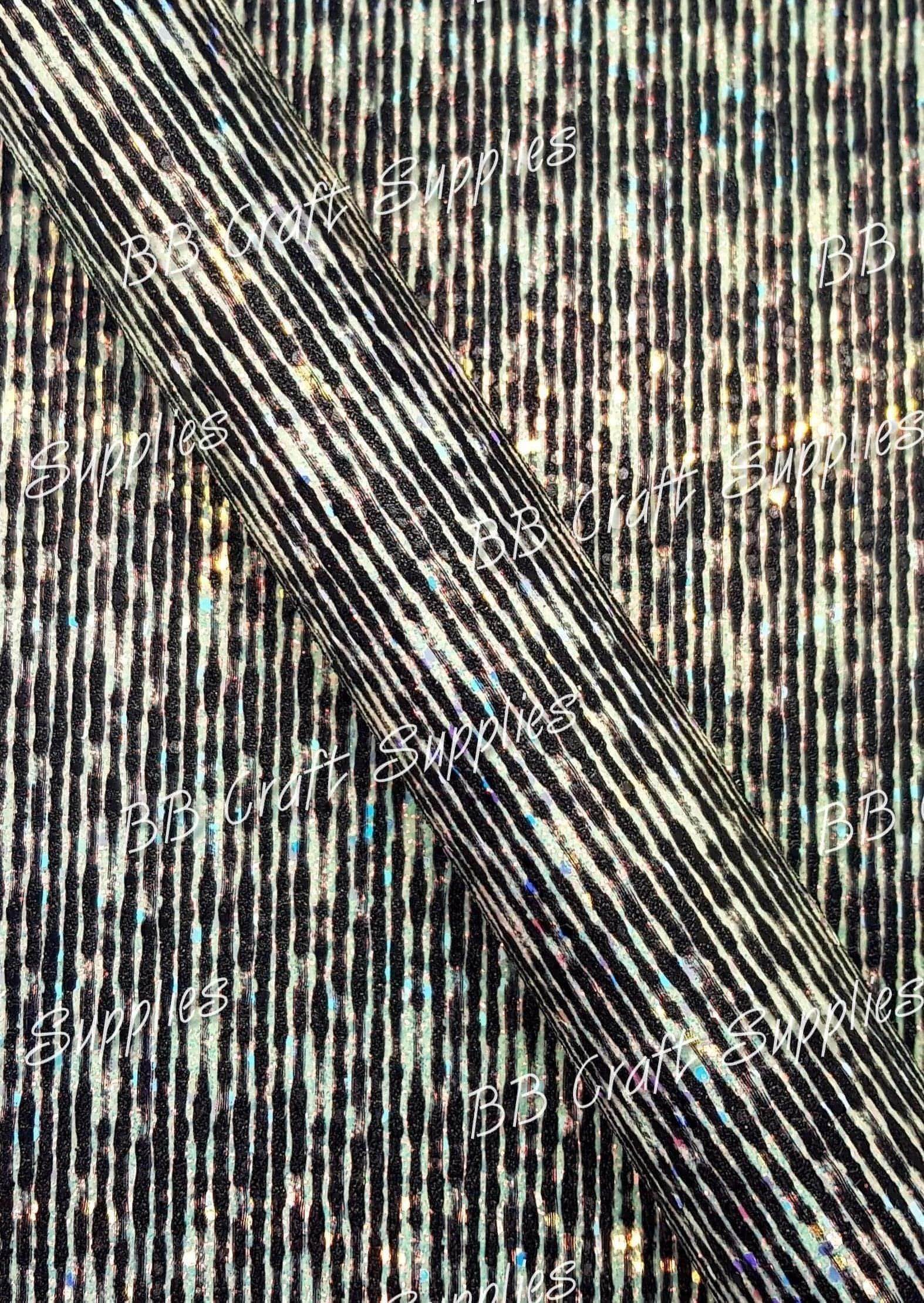 Chunky Glitter - White Noise - Black, Chunky, Faux, Faux Leather, glitter, Halloween, leather, leatherette, Noise, White - Bare Butler Faux Leather Supplies 