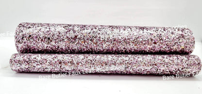 Confetti Mix Chunky Glitter - Lilac/Silver Mix - Black, Chunky, Faux, Faux Leather, flower, glitter, leather, leatherette, rose, Rose's - Bare Butler Faux Leather Supplies 
