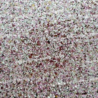 Confetti Mix Chunky Glitter - Lilac/Silver Mix - Black, Chunky, Faux, Faux Leather, flower, glitter, leather, leatherette, rose, Rose's - Bare Butler Faux Leather Supplies 