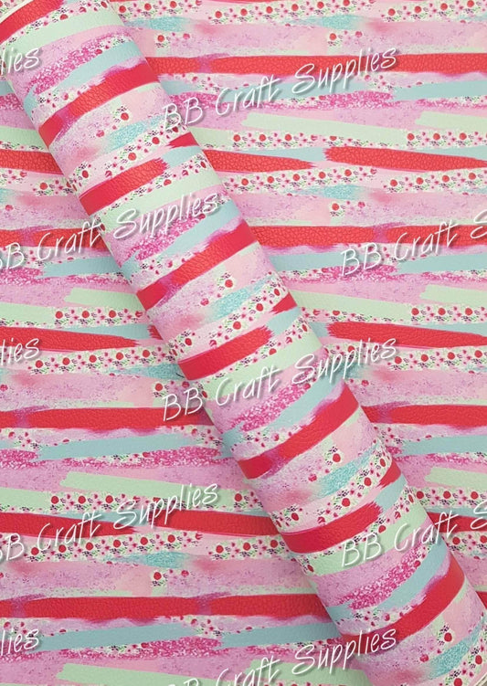 Contrasting Shades of Pink Litchi - contrast, Faux, Faux Leather, Leather, leatherette, Litchi, Paint, pink, stripe - Bare Butler Faux Leather Supplies 