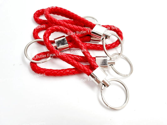 Faux Leather Wrist Strap - Red -  - Bare Butler Faux Leather Supplies 