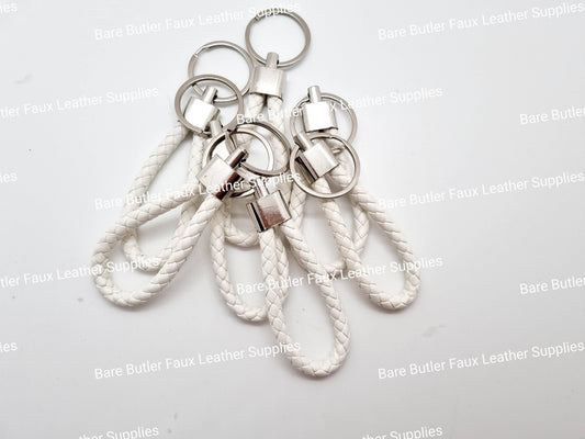 Faux Leather Wrist Strap - White -  - Bare Butler Faux Leather Supplies 