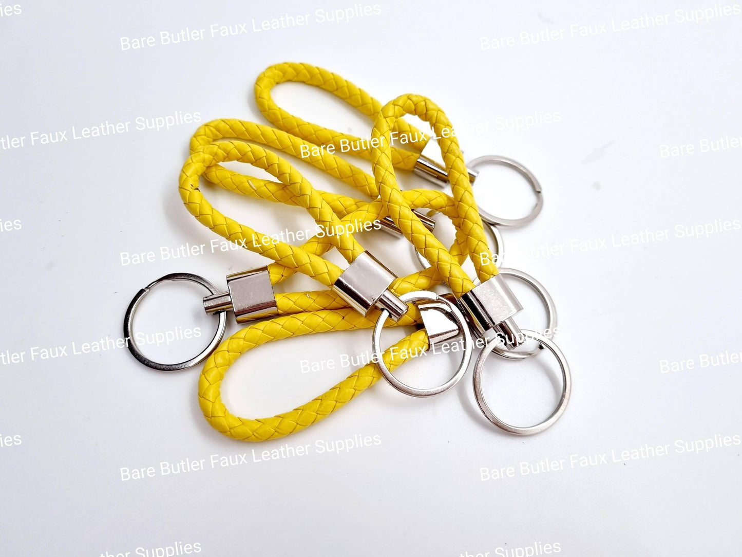 Faux Leather Wrist Strap - Yellow -  - Bare Butler Faux Leather Supplies 