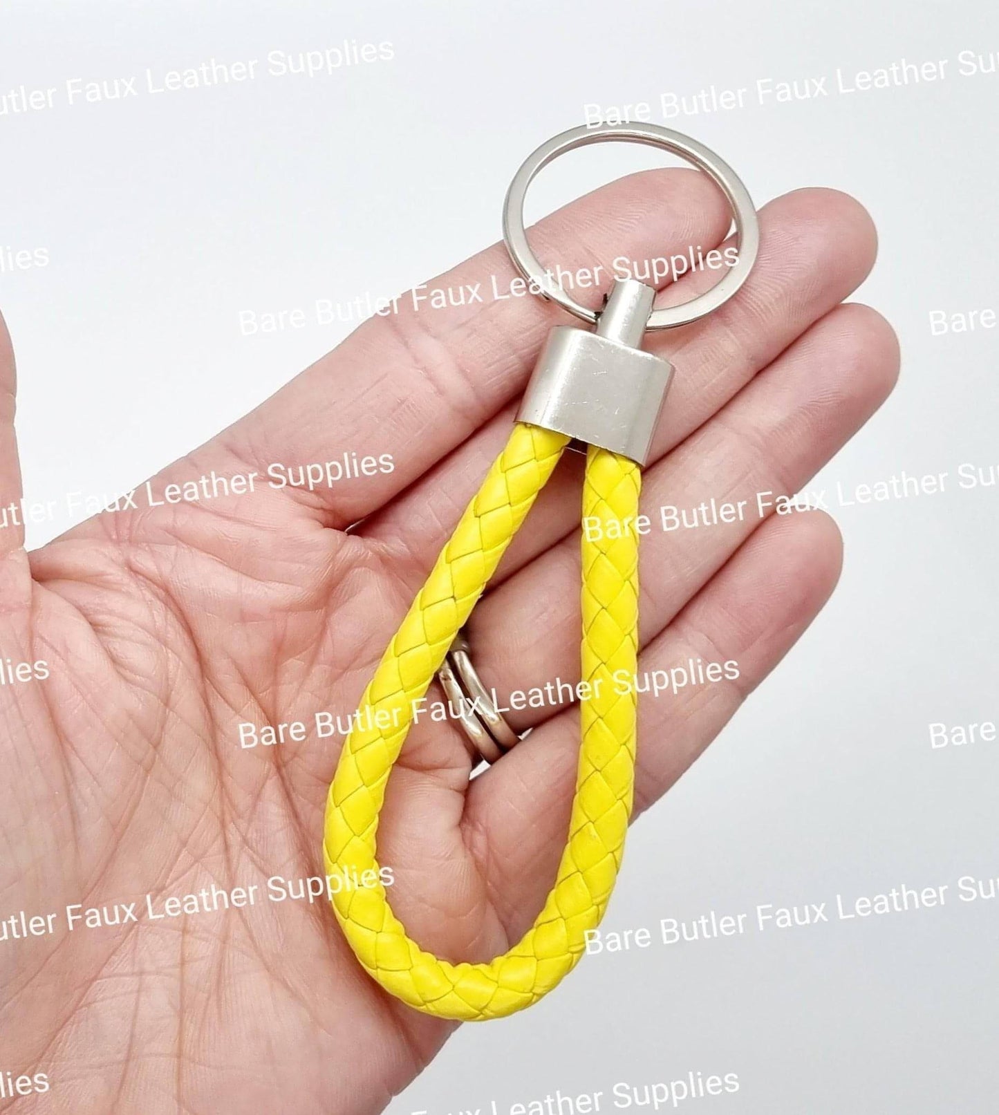Faux Leather Wrist Strap - Yellow -  - Bare Butler Faux Leather Supplies 