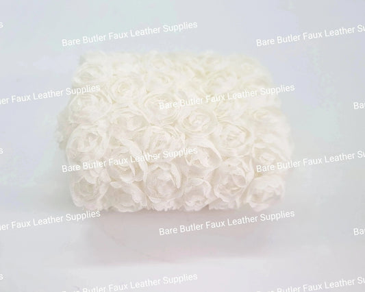 Floral lace Mesh Cream -  - Bare Butler Faux Leather Supplies 