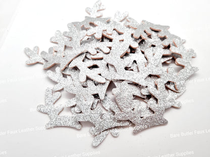 Glitter Antlers - Antlers, christmas, Embelishment - Bare Butler Faux Leather Supplies 