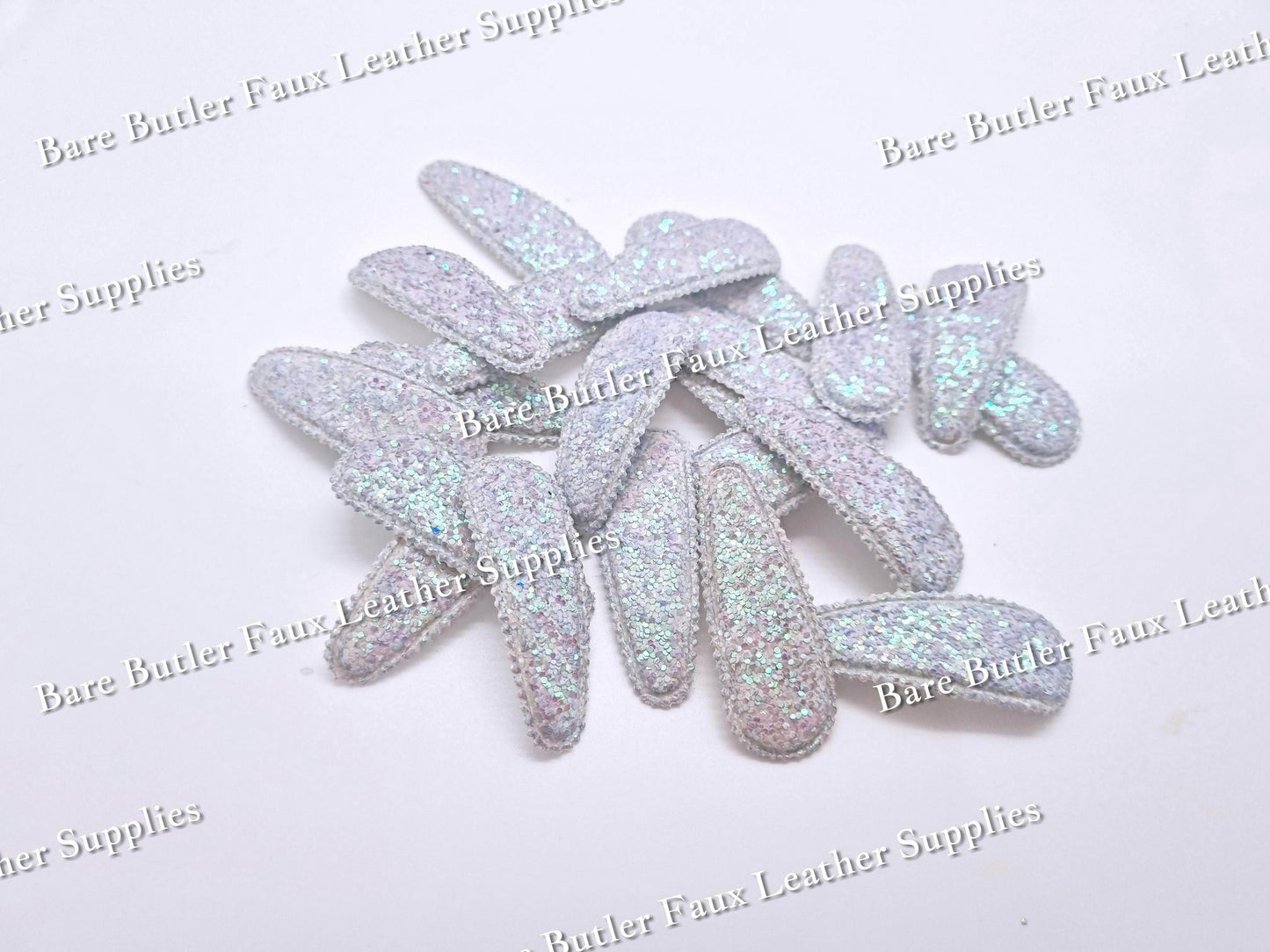 Glitter Snap Clip Covers - accessories, clips, cover, Embelishment, Glitter, Snap, snap clip - Bare Butler Faux Leather Supplies 