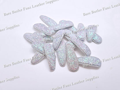 Glitter Snap Clip Covers - accessories, clips, cover, Embelishment, Glitter, Snap, snap clip - Bare Butler Faux Leather Supplies 