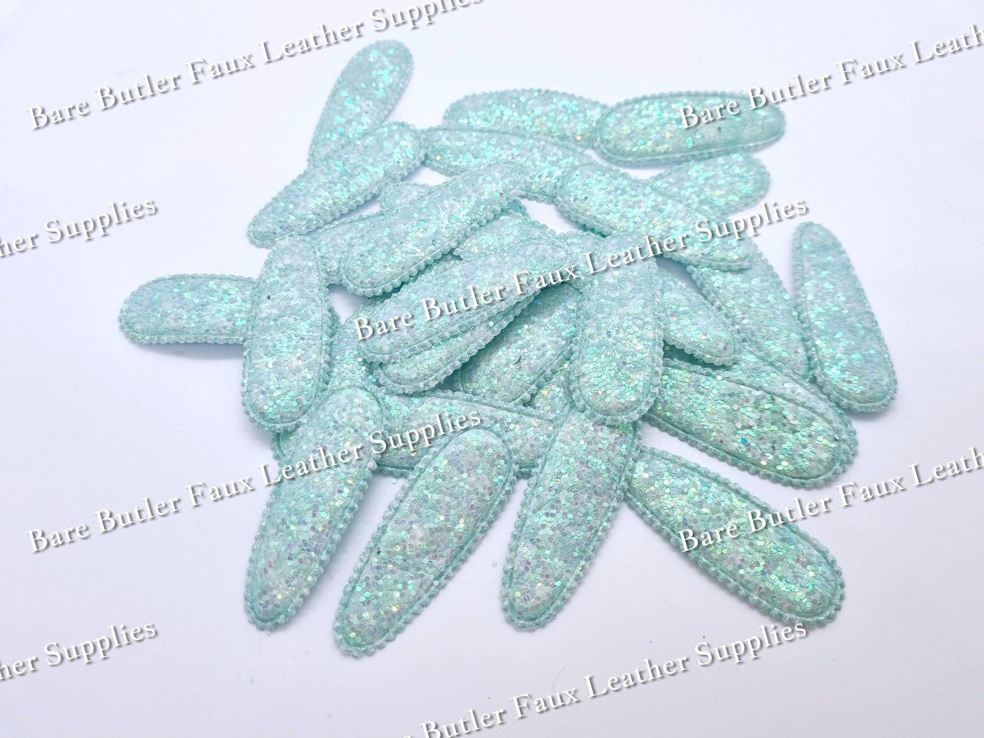 Glitter Snap Clip Covers - accessories, clips, cover, Embelishment, Glitter, Snap, snap clip - Bare Butler Faux Leather Supplies 