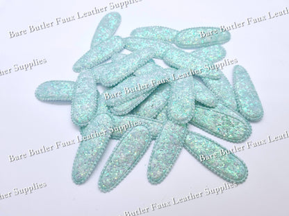 Glitter Snap Clip Covers - accessories, clips, cover, Embelishment, Glitter, Snap, snap clip - Bare Butler Faux Leather Supplies 