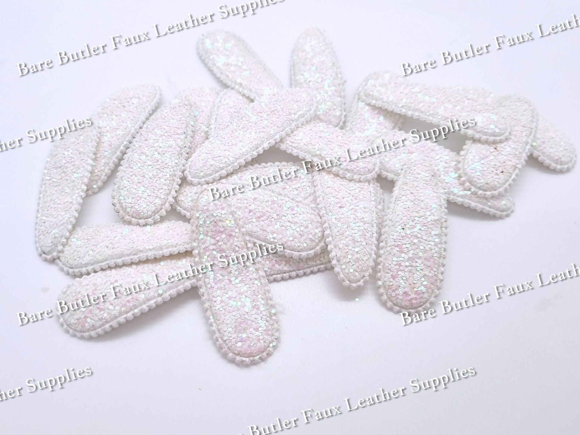 Glitter Snap Clip Covers - accessories, clips, cover, Embelishment, Glitter, Snap, snap clip - Bare Butler Faux Leather Supplies 