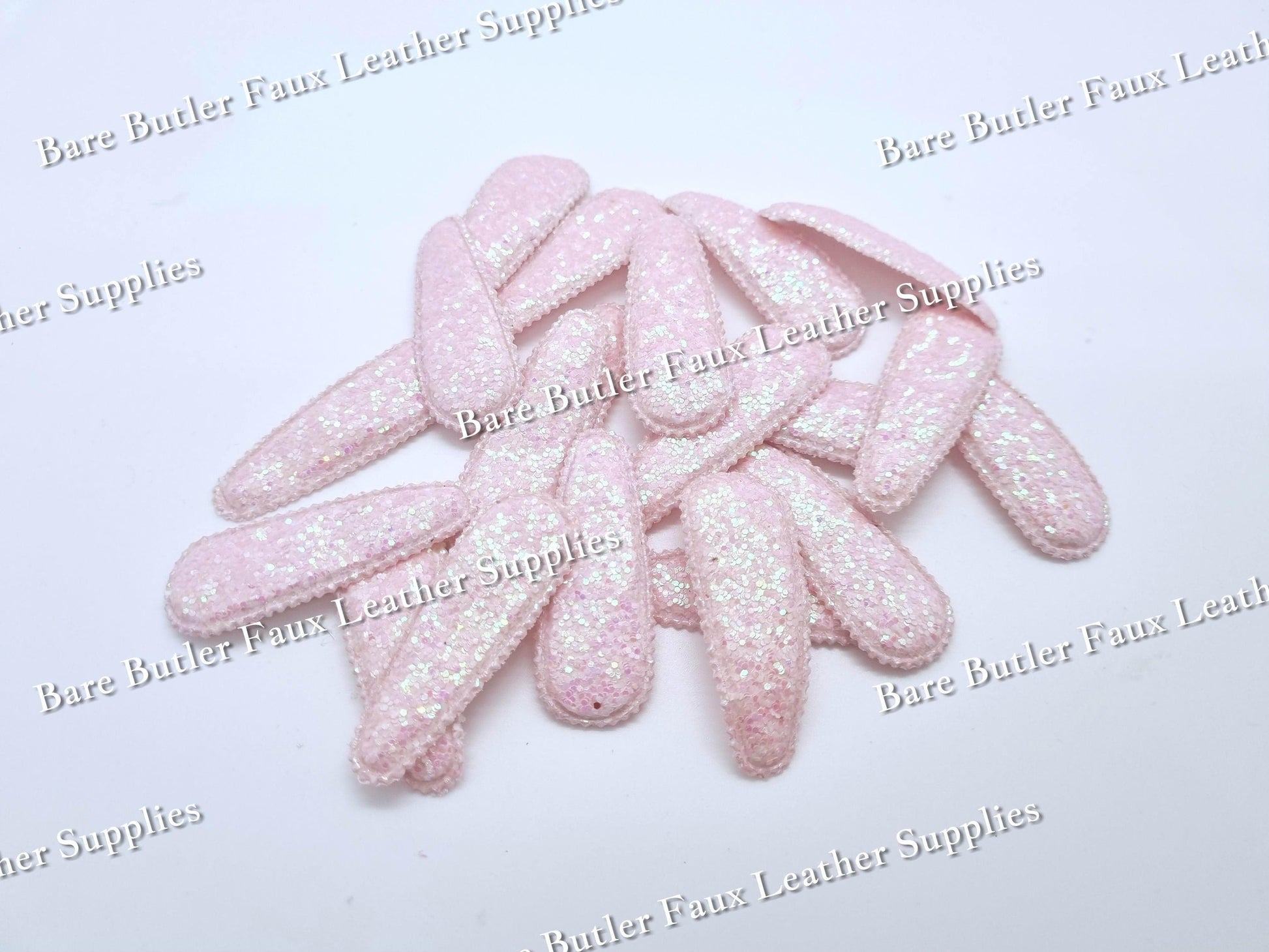 Glitter Snap Clip Covers - accessories, clips, cover, Embelishment, Glitter, Snap, snap clip - Bare Butler Faux Leather Supplies 