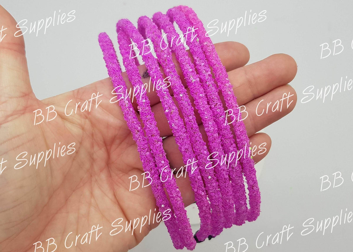 Glow in the Dark Headband - Purple - Accessories, GITD, Glow in the Dark, Headband - Bare Butler Faux Leather Supplies 