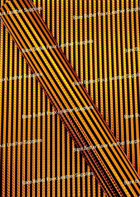 Metallic Embossed Weave Marmalade and Black - Faux, Faux Leather, Floral, Glitter - Bare Butler Faux Leather Supplies 