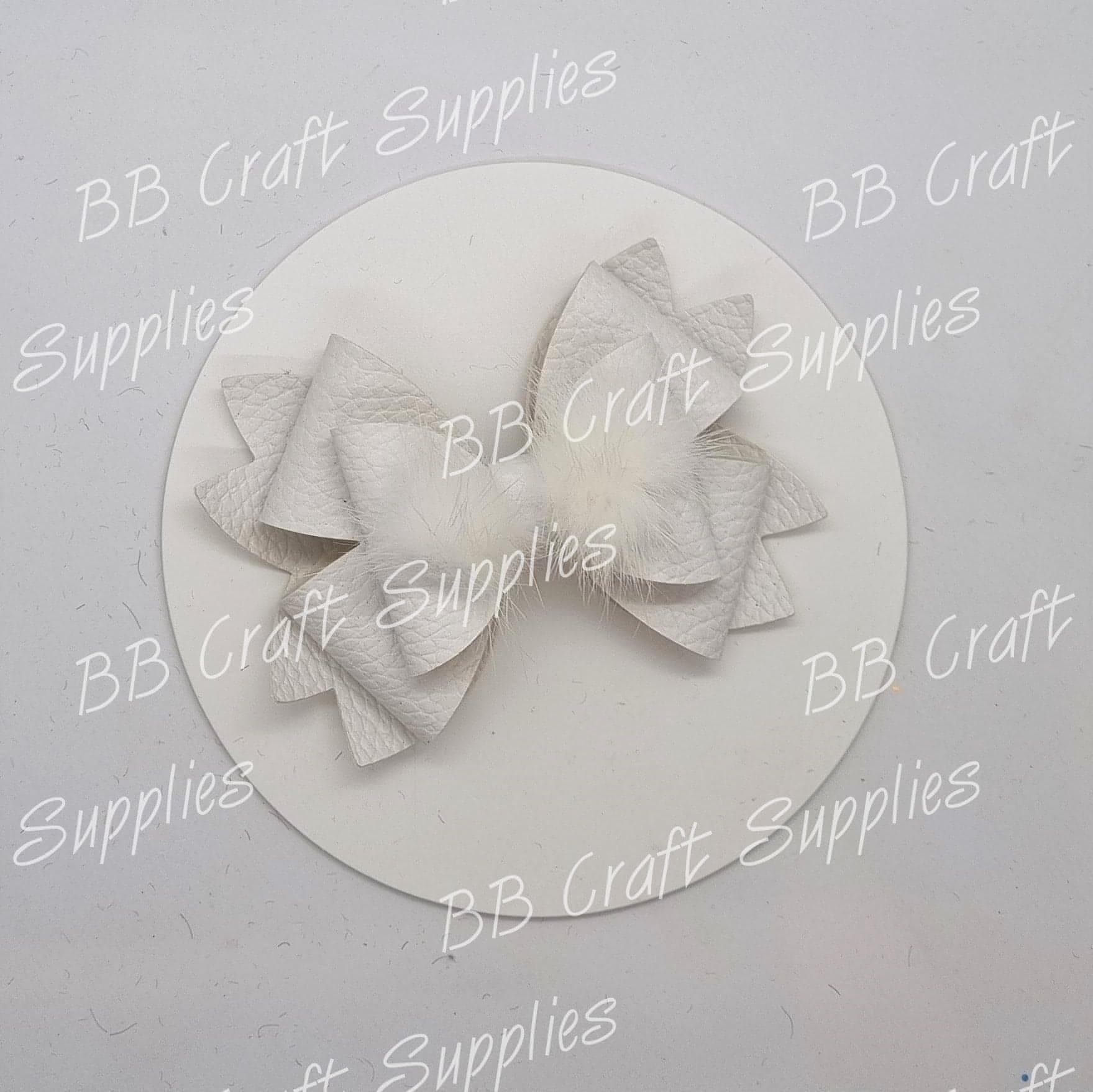 Mink Bowknot Strips - ear, Easter, headband, Rabbit - Bare Butler Faux Leather Supplies 