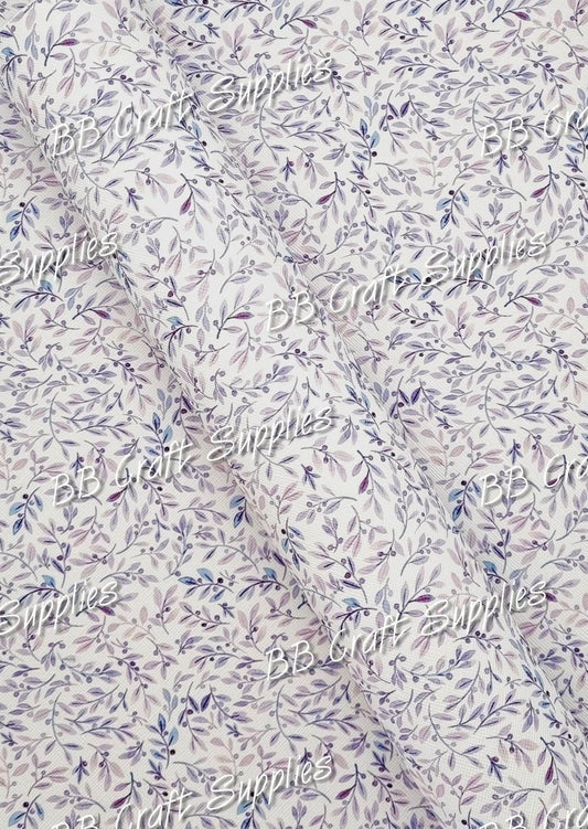 Morning Glory Faux Leather - Faux, Faux Leather, floral, flowers, Leather, leatherette, Morning Glory. - Bare Butler Faux Leather Supplies 