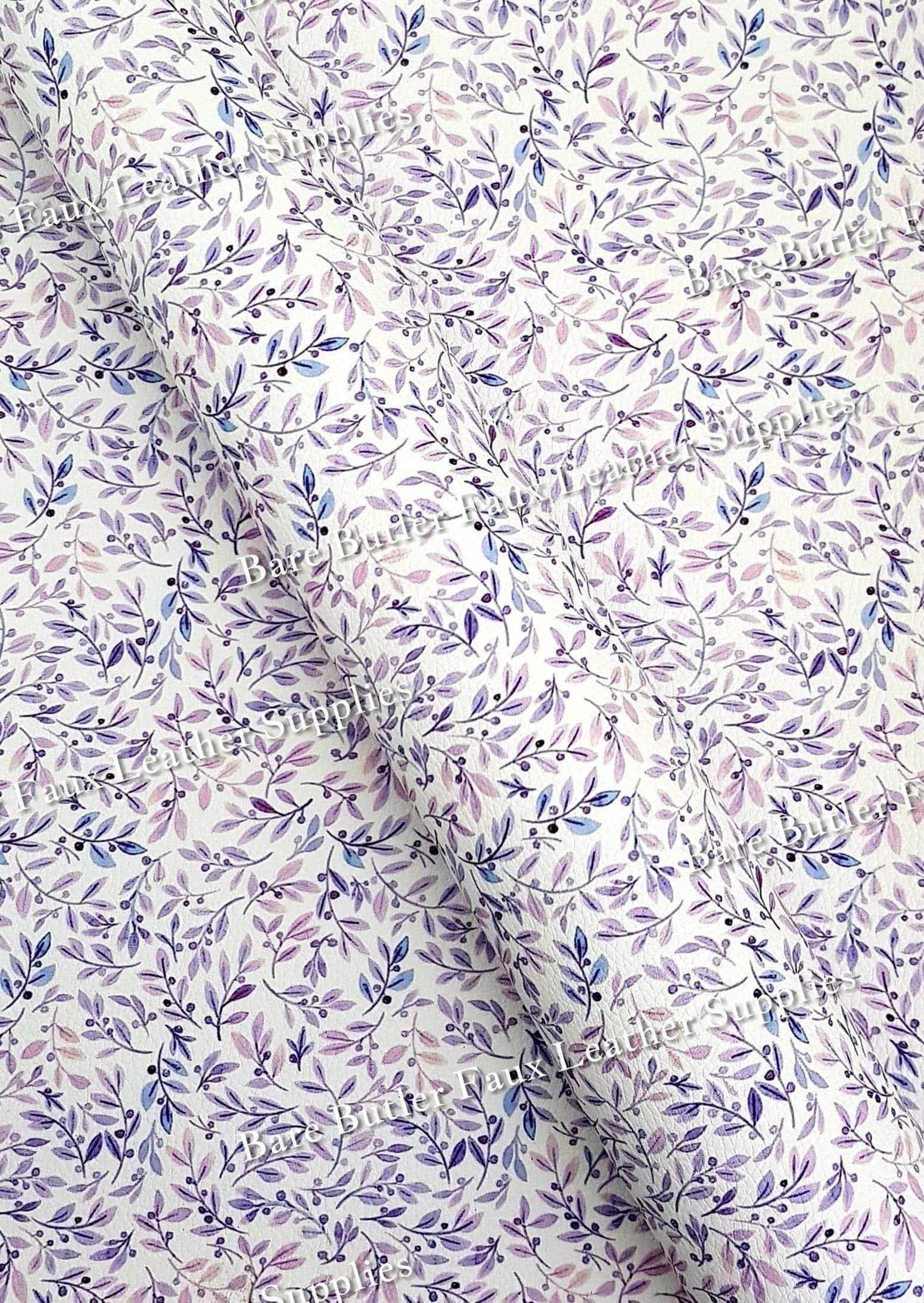 Morning Glory Litchi - Faux, Faux Leather, floral, flowers, Leather, leatherette, Morning Glory. - Bare Butler Faux Leather Supplies 