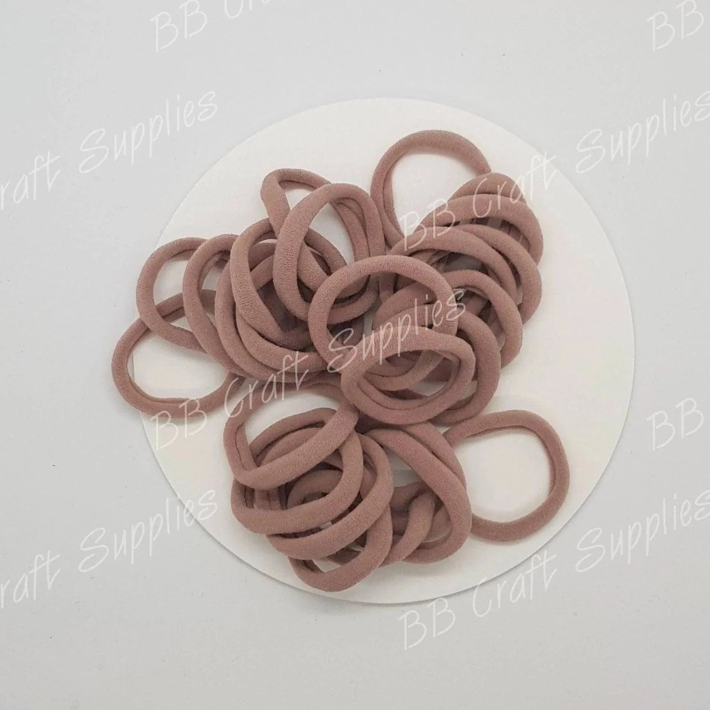 Nylon Hair Ties Pack of 5 - accesories, Accessories, black, blue, bow, Hair, Hait tie, Headband, nylon, orange, pink, purple, Strap, white, yellow - Bare Butler Faux Leather Supplies 