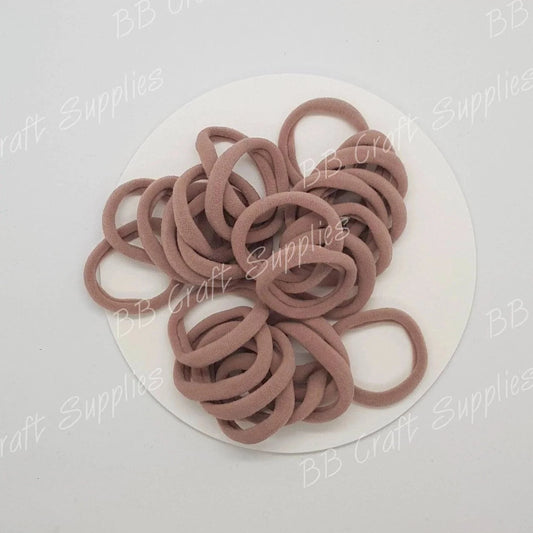 Nylon Hair Ties Pack of 5 - accesories, Accessories, black, blue, bow, Hair, Hait tie, Headband, nylon, orange, pink, purple, Strap, white, yellow - Bare Butler Faux Leather Supplies 