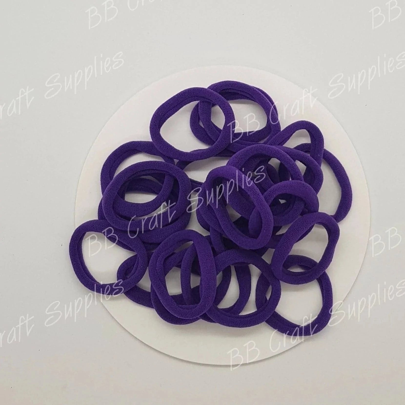Nylon Hair Ties Pack of 5 - accesories, Accessories, black, blue, bow, Hair, Hait tie, Headband, nylon, orange, pink, purple, Strap, white, yellow - Bare Butler Faux Leather Supplies 