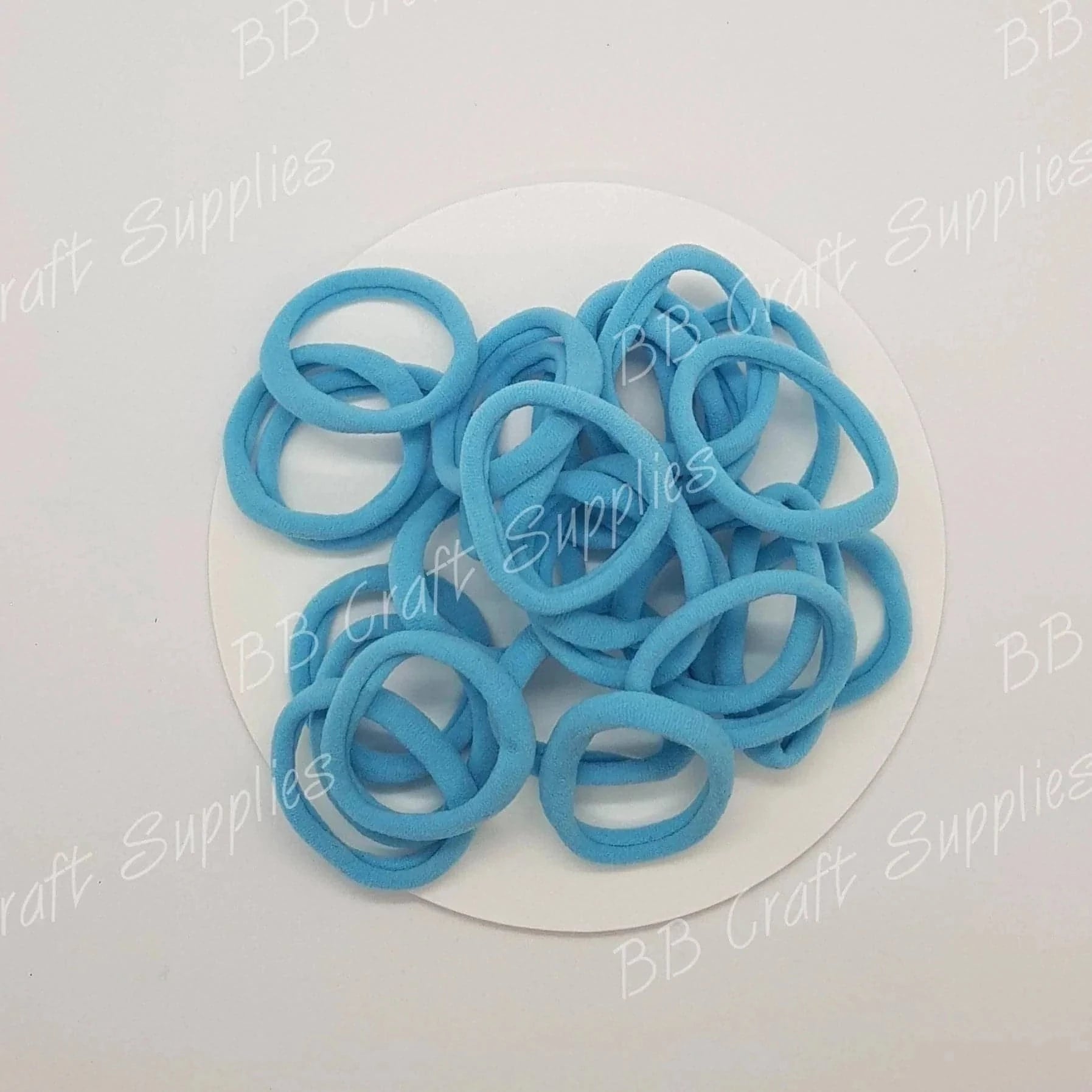 Nylon Hair Ties Pack of 5 - accesories, Accessories, black, blue, bow, Hair, Hait tie, Headband, nylon, orange, pink, purple, Strap, white, yellow - Bare Butler Faux Leather Supplies 