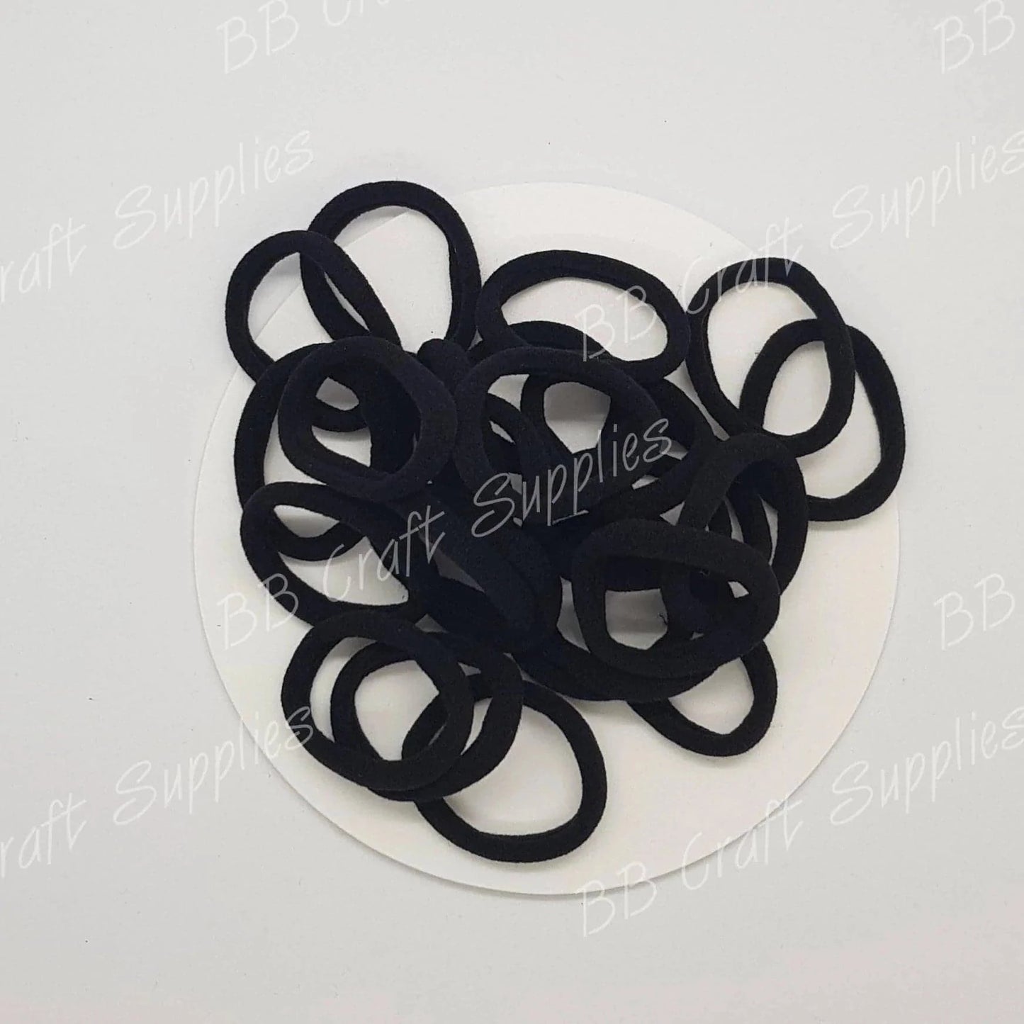 Nylon Hair Ties Pack of 5 - accesories, Accessories, black, blue, bow, Hair, Hait tie, Headband, nylon, orange, pink, purple, Strap, white, yellow - Bare Butler Faux Leather Supplies 