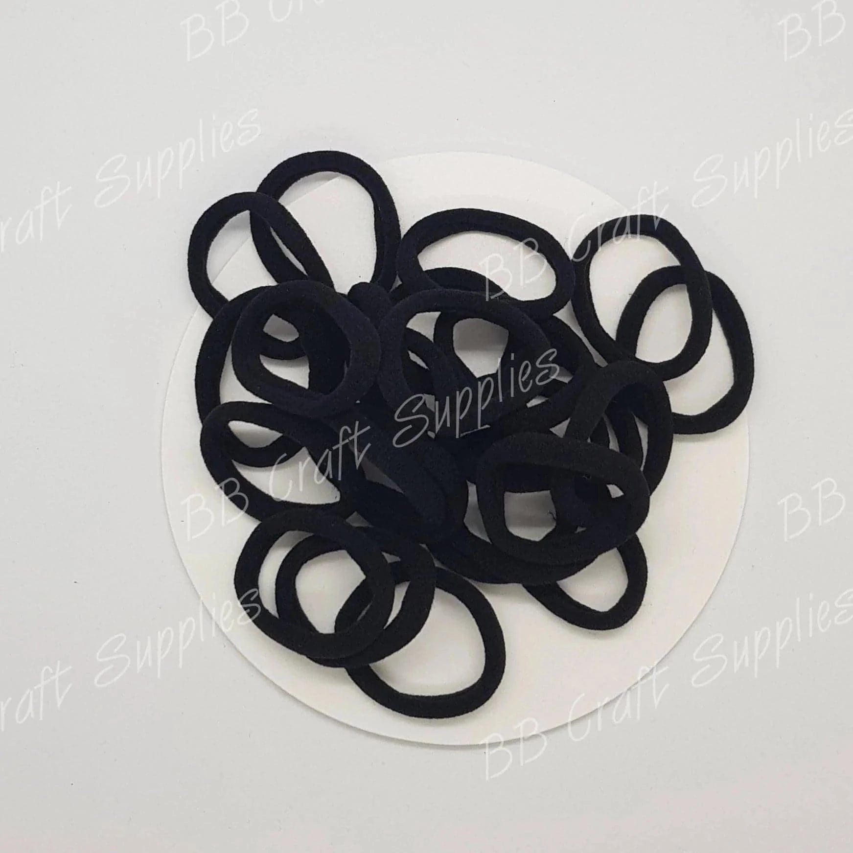 Nylon Hair Ties Pack of 5 - accesories, Accessories, black, blue, bow, Hair, Hait tie, Headband, nylon, orange, pink, purple, Strap, white, yellow - Bare Butler Faux Leather Supplies 