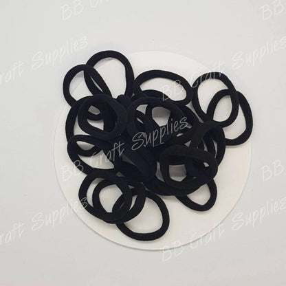 Nylon Hair Ties Pack of 5 - accesories, Accessories, black, blue, bow, Hair, Hait tie, Headband, nylon, orange, pink, purple, Strap, white, yellow - Bare Butler Faux Leather Supplies 