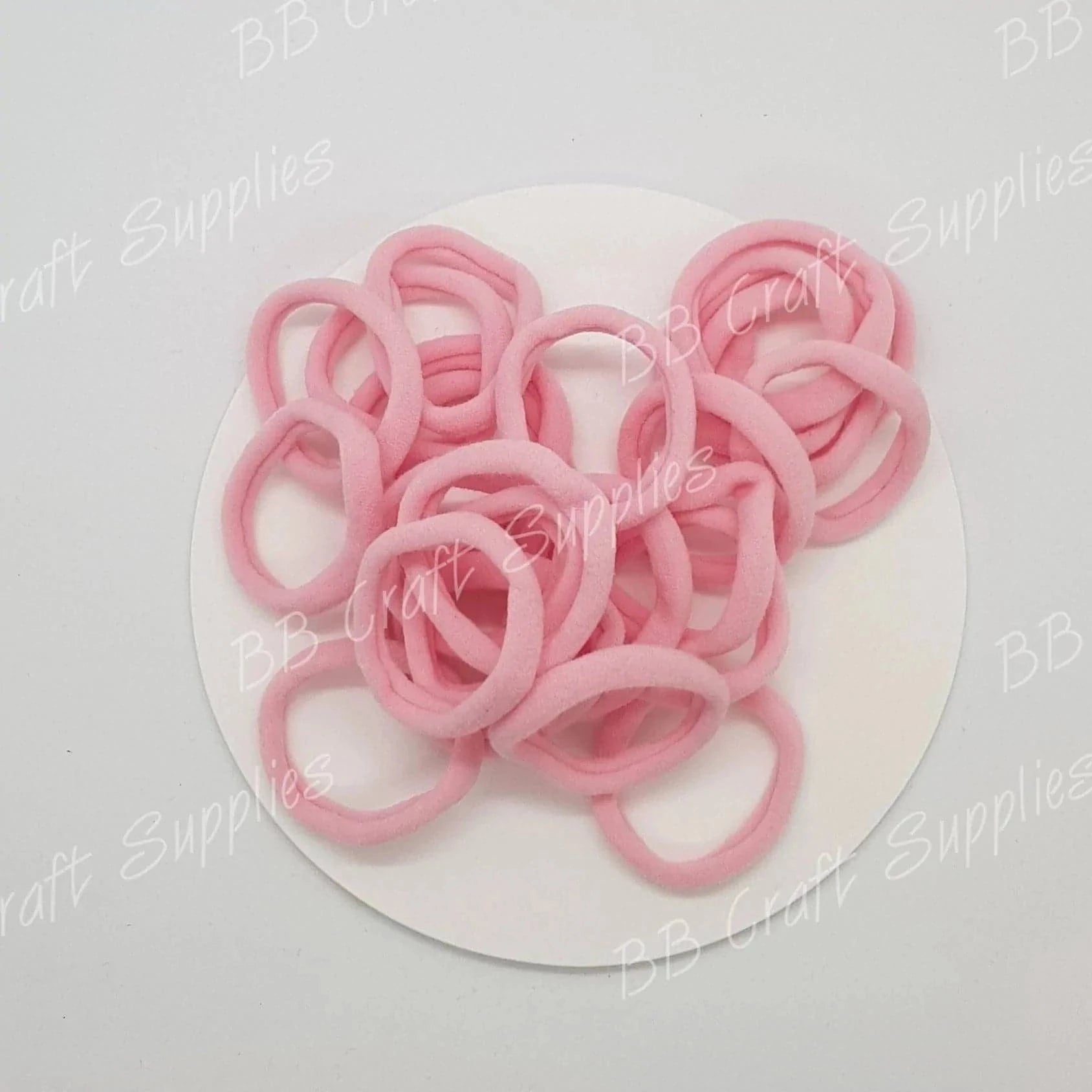 Nylon Hair Ties Pack of 5 - accesories, Accessories, black, blue, bow, Hair, Hait tie, Headband, nylon, orange, pink, purple, Strap, white, yellow - Bare Butler Faux Leather Supplies 