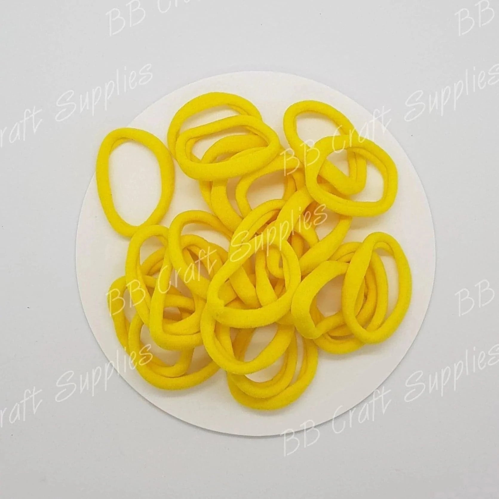 Nylon Hair Ties Pack of 5 - accesories, Accessories, black, blue, bow, Hair, Hait tie, Headband, nylon, orange, pink, purple, Strap, white, yellow - Bare Butler Faux Leather Supplies 