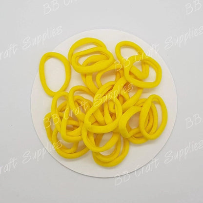 Nylon Hair Ties Pack of 5 - accesories, Accessories, black, blue, bow, Hair, Hait tie, Headband, nylon, orange, pink, purple, Strap, white, yellow - Bare Butler Faux Leather Supplies 