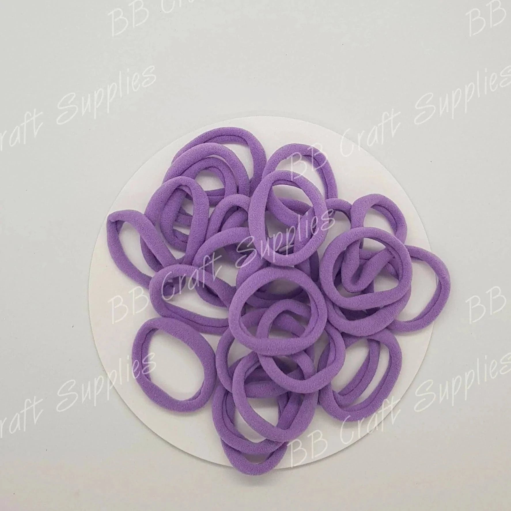 Nylon Hair Ties Pack of 5 - accesories, Accessories, black, blue, bow, Hair, Hait tie, Headband, nylon, orange, pink, purple, Strap, white, yellow - Bare Butler Faux Leather Supplies 