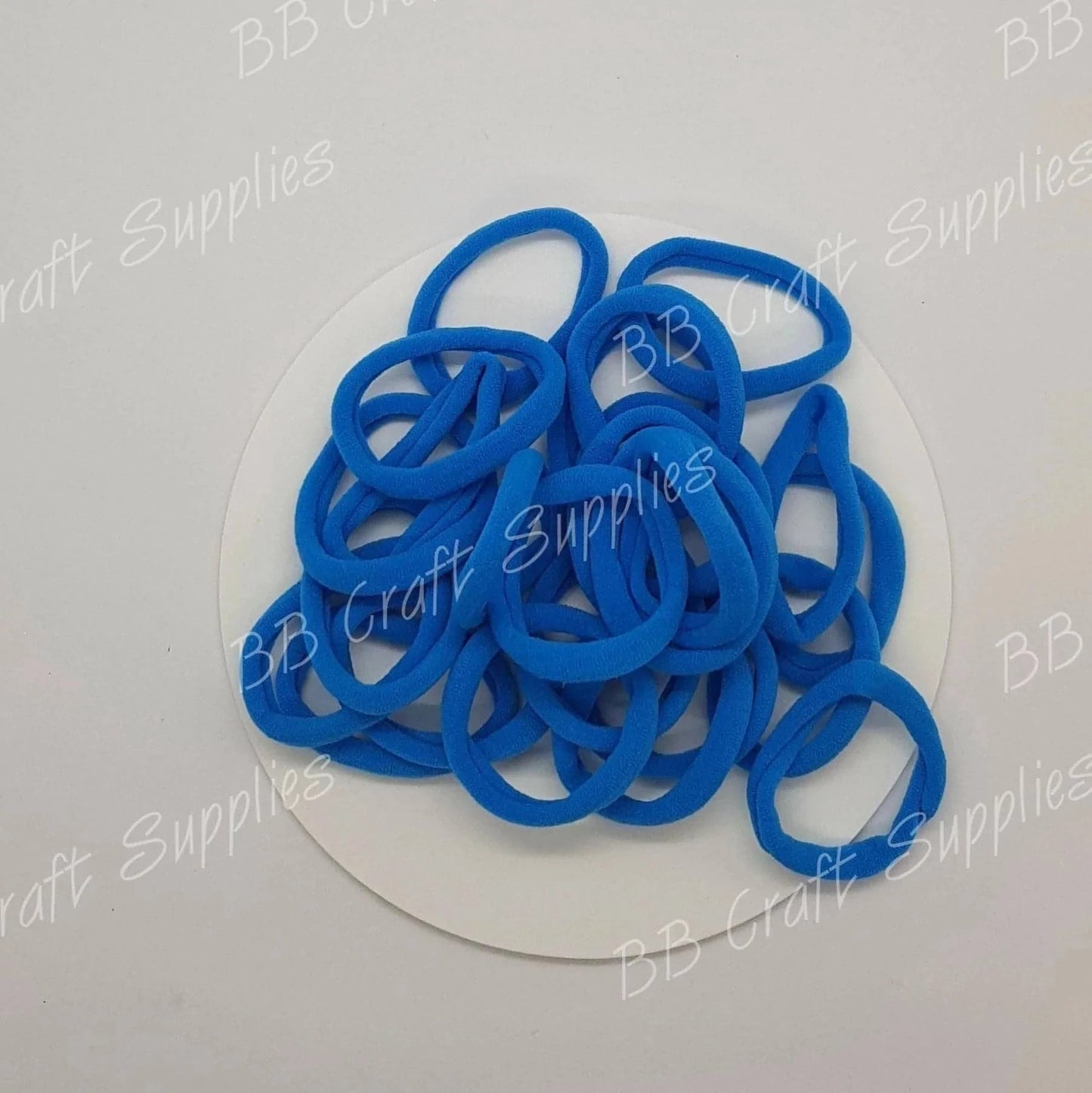 Nylon Hair Ties Pack of 5 - accesories, Accessories, black, blue, bow, Hair, Hait tie, Headband, nylon, orange, pink, purple, Strap, white, yellow - Bare Butler Faux Leather Supplies 
