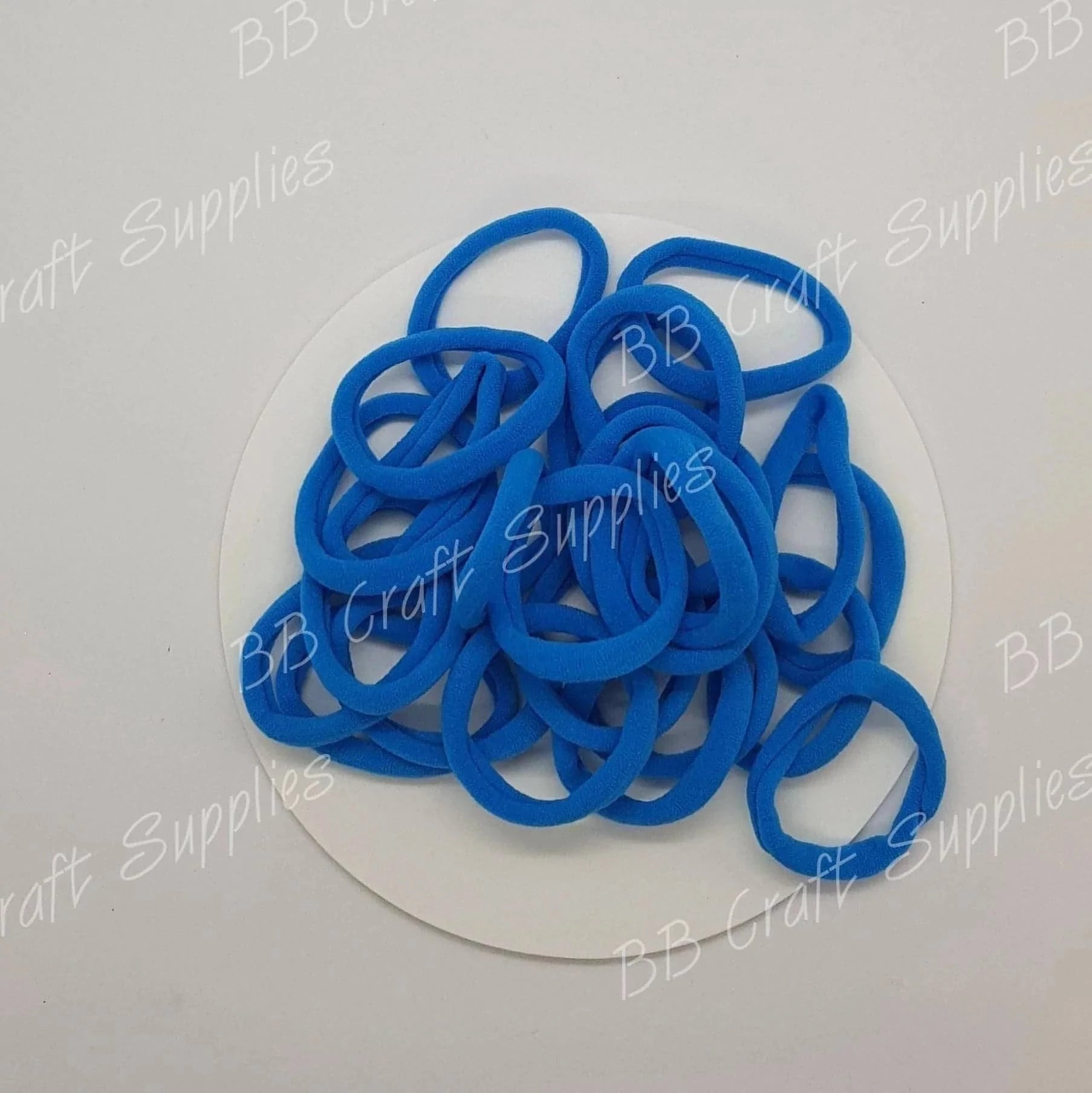 Nylon Hair Ties Pack of 5 - accesories, Accessories, black, blue, bow, Hair, Hait tie, Headband, nylon, orange, pink, purple, Strap, white, yellow - Bare Butler Faux Leather Supplies 