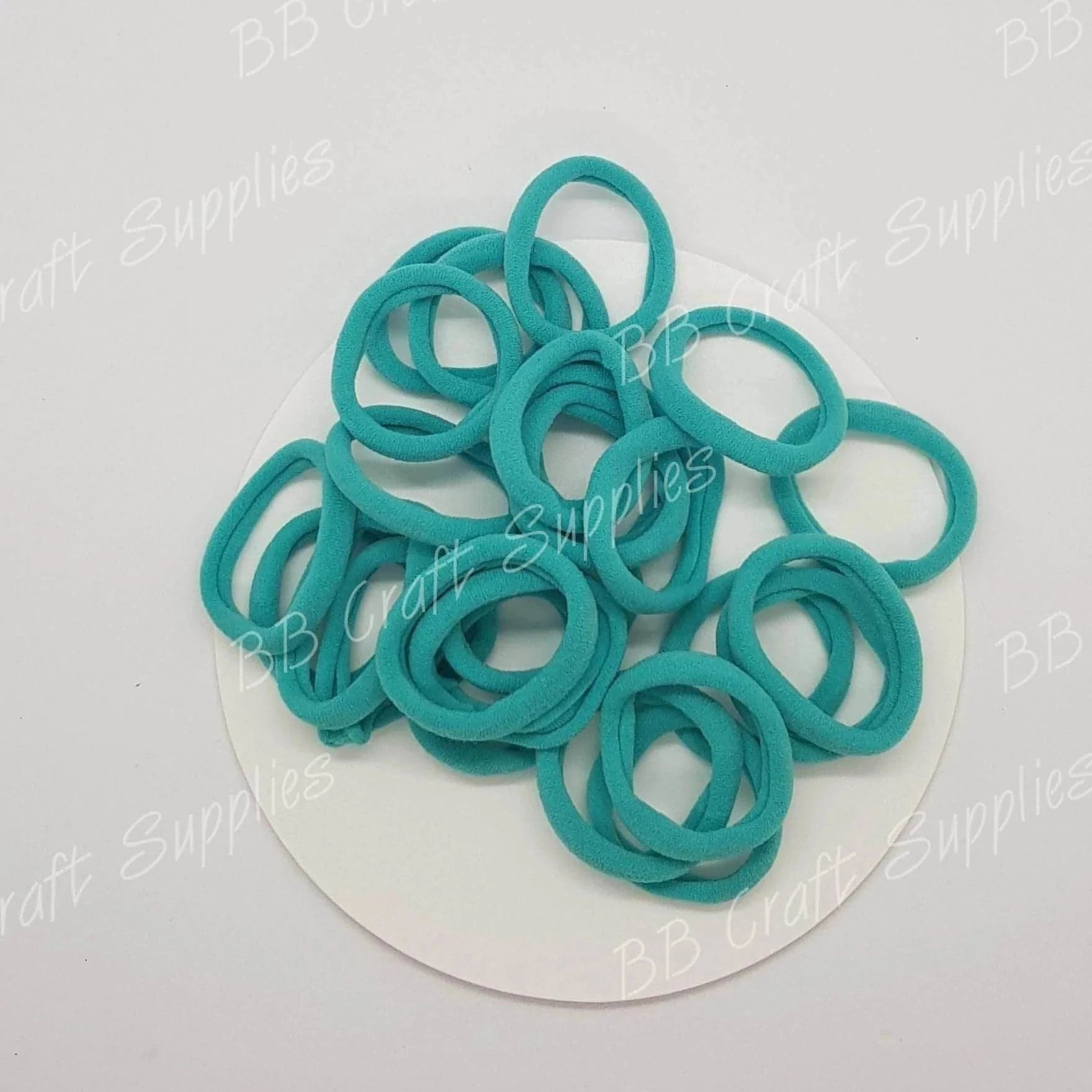 Nylon Hair Ties Pack of 5 - accesories, Accessories, black, blue, bow, Hair, Hait tie, Headband, nylon, orange, pink, purple, Strap, white, yellow - Bare Butler Faux Leather Supplies 