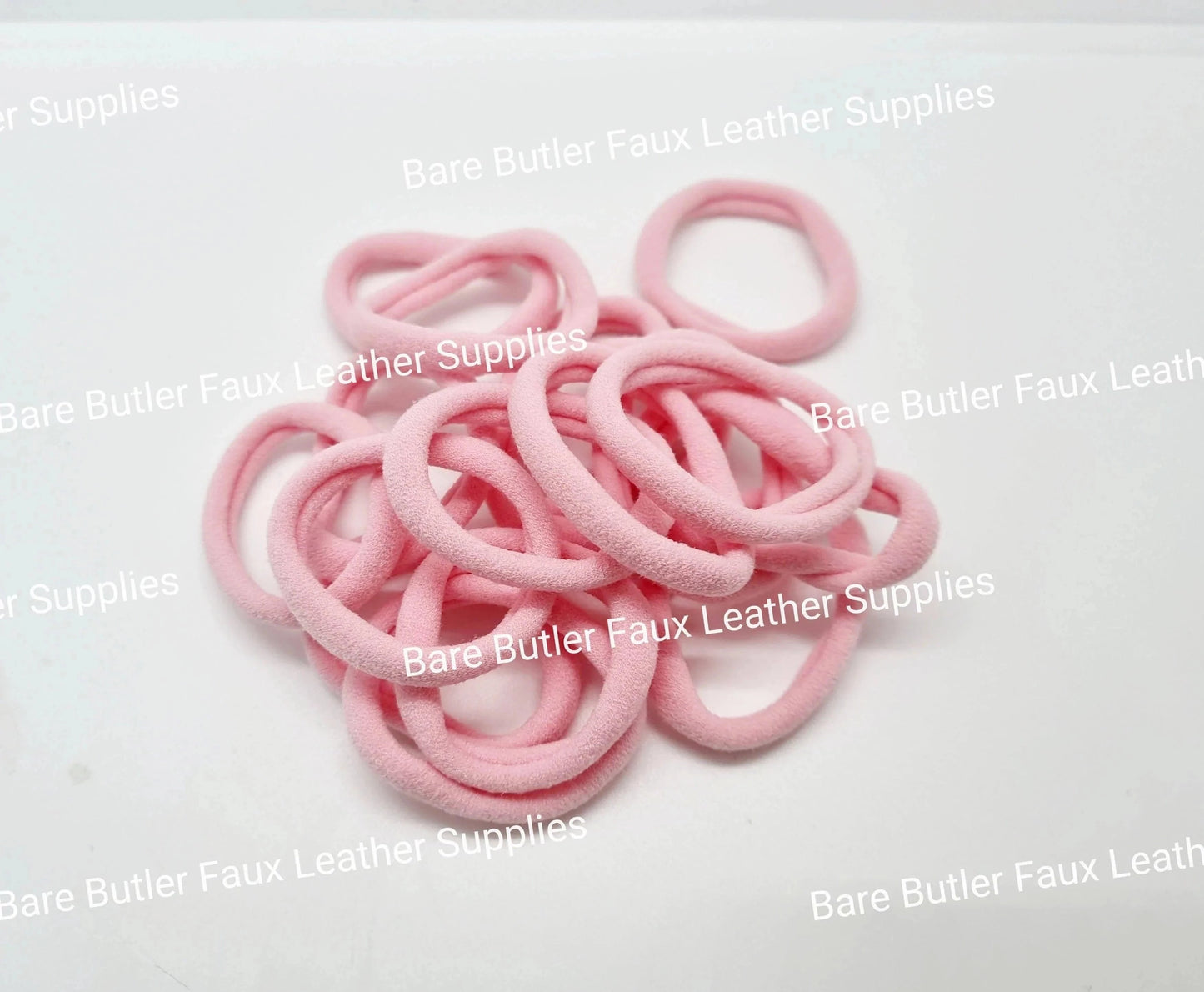 Nylon Hair Ties Pack of 5 - Bright's - accesories, Accessories, black, blue, bow, Hair, Hait tie, Headband, nylon, orange, pink, purple, Strap, white, yellow - Bare Butler Faux Leather Supplies 