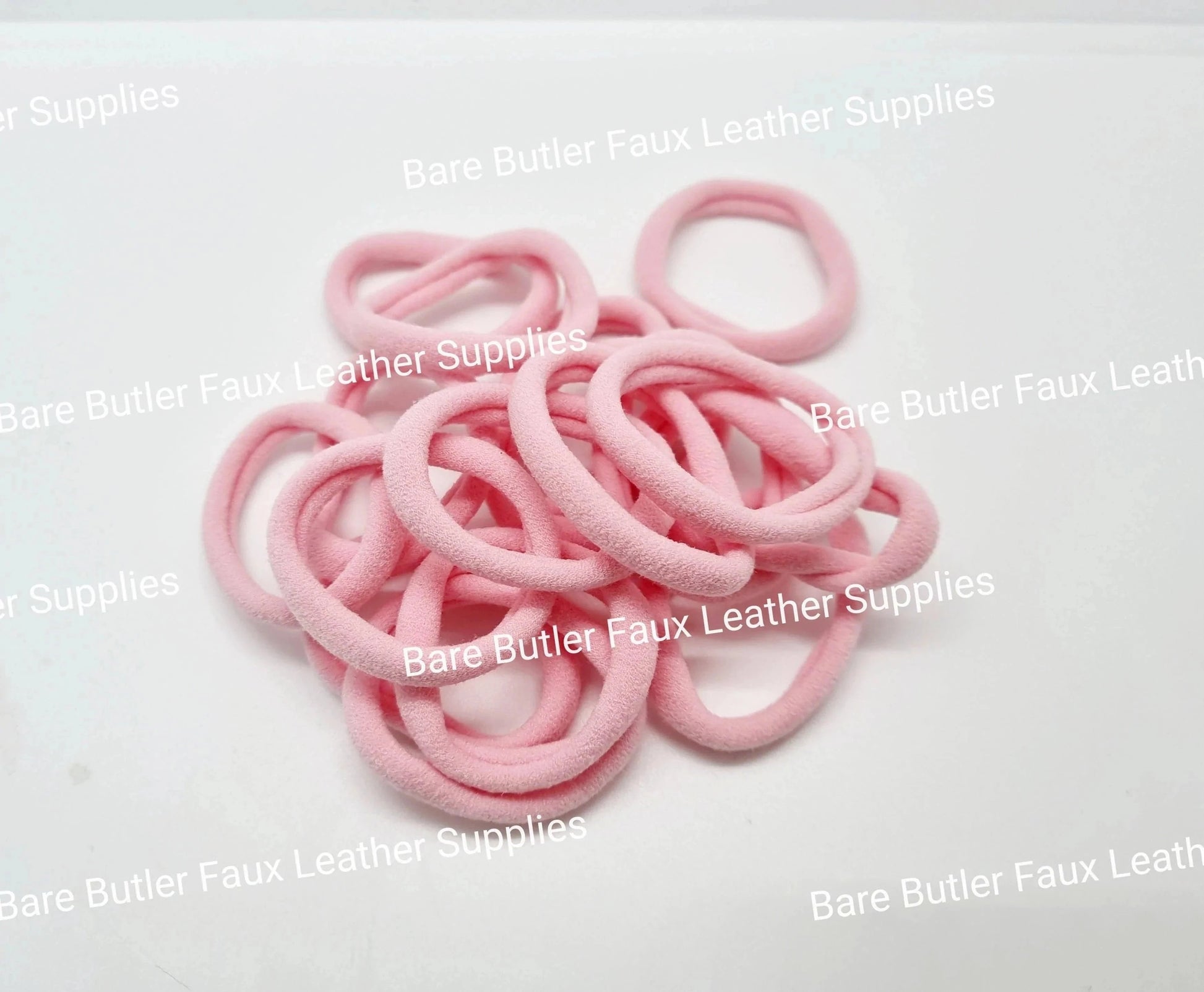Nylon Hair Ties Pack of 5 - Bright's - accesories, Accessories, black, blue, bow, Hair, Hait tie, Headband, nylon, orange, pink, purple, Strap, white, yellow - Bare Butler Faux Leather Supplies 