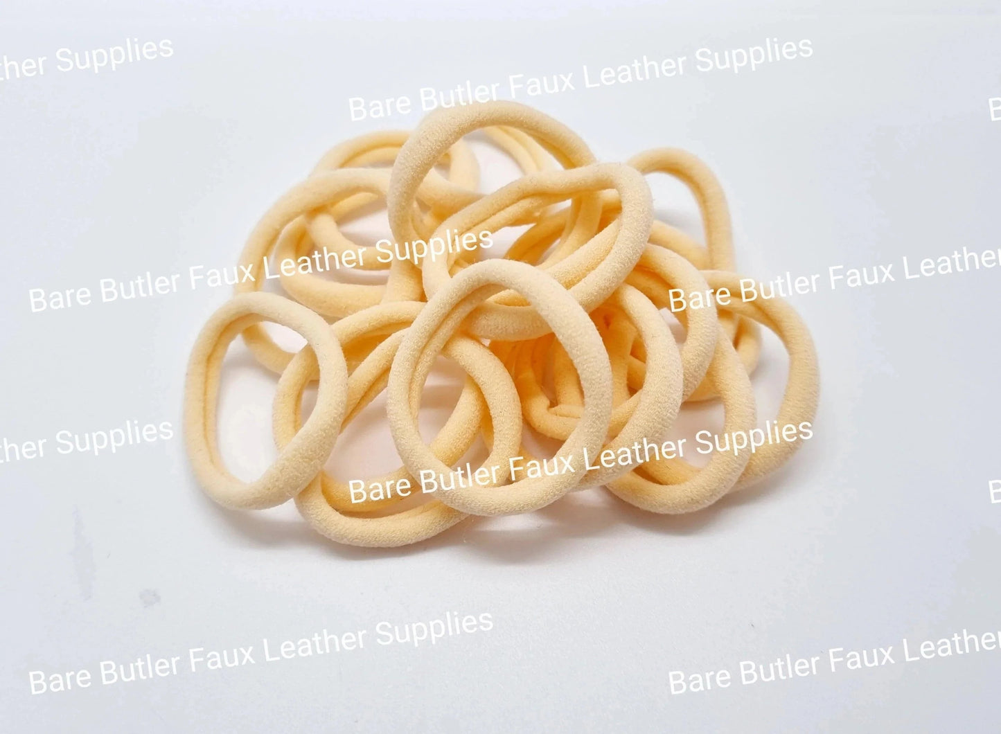 Nylon Hair Ties Pack of 5 - Bright's - accesories, Accessories, black, blue, bow, Hair, Hait tie, Headband, nylon, orange, pink, purple, Strap, white, yellow - Bare Butler Faux Leather Supplies 