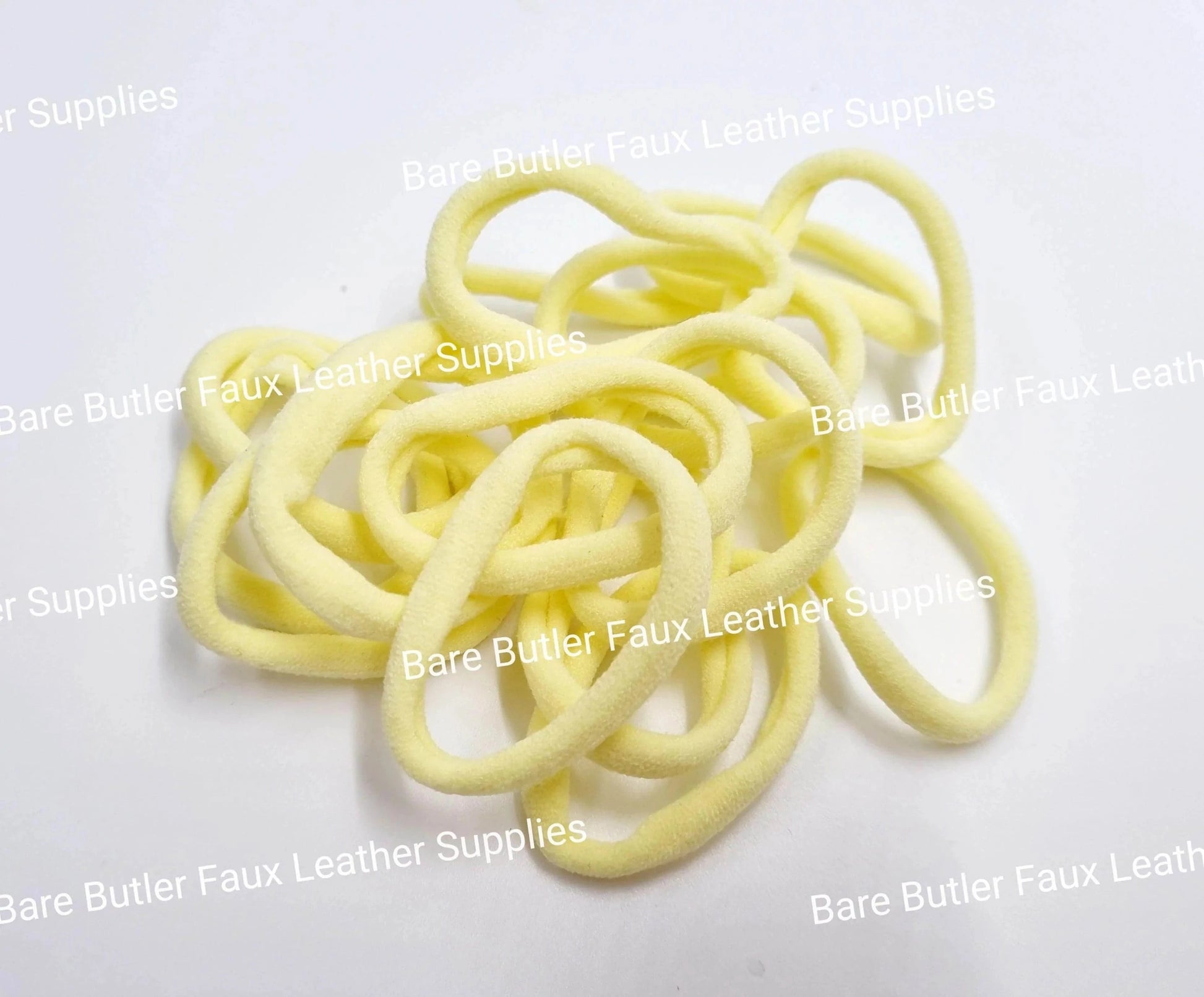 Nylon Hair Ties Pack of 5 - Bright's - accesories, Accessories, black, blue, bow, Hair, Hait tie, Headband, nylon, orange, pink, purple, Strap, white, yellow - Bare Butler Faux Leather Supplies 